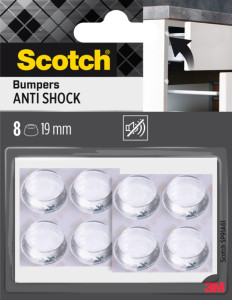Scotch Pastille antichoc élastique, 21 x 21 mm, transparent