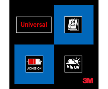 3M Ruban de masquage universel 2090, 30 mm x 50 m, bleu