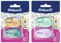 Pelikan Gomme en plastique, ergonomique, blister de 2 Pelikan Gomme en plastique, ergonomique, blister de 2