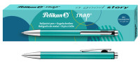 Pelikan Stylo à bille rétractable Snap Metallic, bleu glace Pelikan Stylo à bille rétractable Snap Metallic, bleu glace