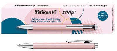 Pelikan Stylo à bille rétractable Snap Metallic, bleu glace