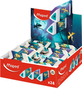 Maped Gomme en plastique Pyramide DRAGON, présentoir de 24