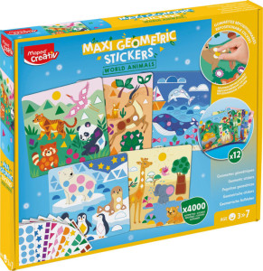 Maped Creativ Kit gommettes ANIMAUX DU MONDE, maxi