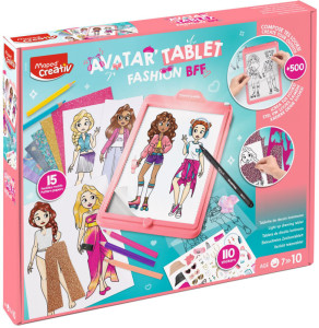 Maped Creativ Table à dessin LED AVATAR FASHION BFF, rose