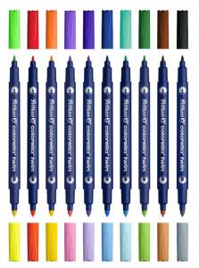 Pelikan Feutre double colorella twin, étui carton de 10
