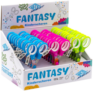 WEDO Ciseaux FANTASY, assorti, présentoir de 30