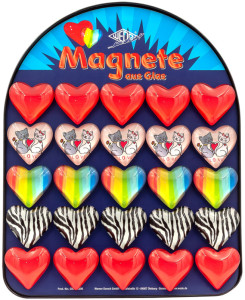 WEDO Aimant en forme de coeur, en verre, tableau de 25