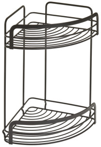 metaltex Étagère d'angle Origin LAVA, 2 niveaux, noir