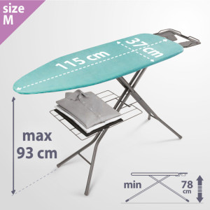 metaltex Table à repasser Antares, anthracite