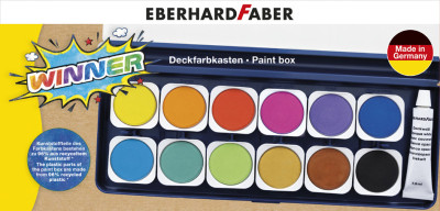 EBERHARD FABER Boîte de peinture WINNER, 12 couleurs