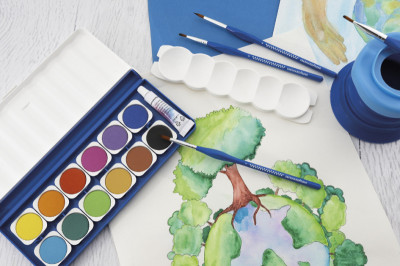 EBERHARD FABER Boîte de peinture WINNER, 12 couleurs