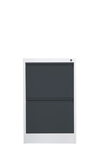 phoenix Aktenschrank FC1002GRK, 2 Schubladen, hellgrau/rot