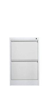 phoenix Aktenschrank FC1002GRK, 2 Schubladen, hellgrau/rot