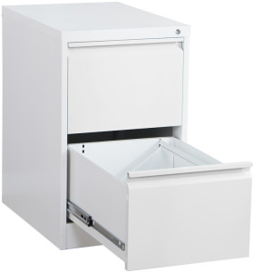 phoenix Aktenschrank FC1002GRK, 2 Schubladen, hellgrau/rot