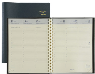 brepols Agenda semainier Timing 0.136, 2027, noir