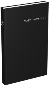 LECAS Agenda journalier Couronne EURO/Cent, 2027, noir
