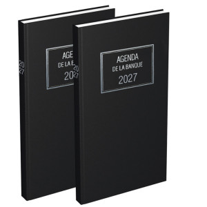 LECAS Agenda de La Banque Large 2027, 180 x 290 mm,2 volumes