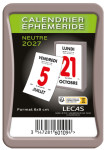 LECAS Bloc calendrier éphémeride, neutre, 60 x 90 mm, 2027