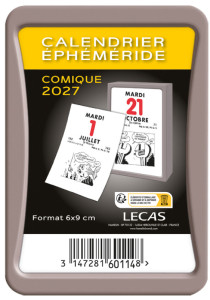 LECAS Bloc calendrier éphémeride, neutre, 60 x 90 mm, 2027