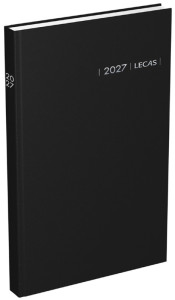 LECAS Agenda Carré 2 jours Travers, 140 x 220 mm, 2027, noir