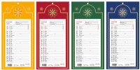 LECAS Calendrier mural long, 160 x 330 mm, fond Skytos, 2027