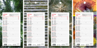 LECAS Calendrier mural long, 160 x 330 mm, fond Nature, 2027