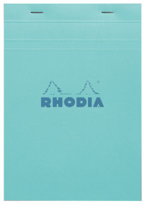 RHODIA Bloc agrafé No. 16, A5, quadrillé 5x5, bleu azur