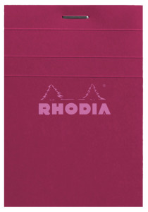 RHODIA Bloc agrafé No. 11, A7, quadrillé 5x5, prune