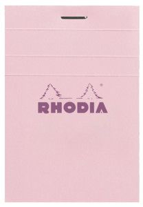 RHODIA Bloc agrafé No. 11, A7, quadrillé 5x5, prune