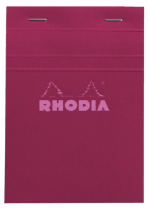 RHODIA Bloc agrafé No. 13, A6, quadrillé 5x5, rose poudré