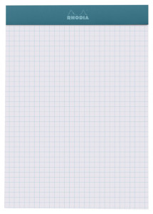 RHODIA Bloc agrafé No. 16, A5, quadrillé 5x5, paon