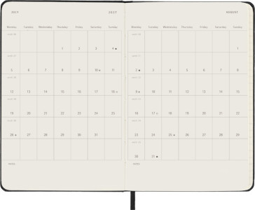 MOLESKINE Taschenkalender 2026/2027, 18 Monate, P/A6,hellrot