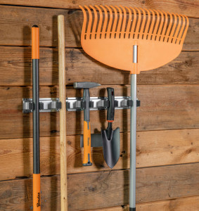 Bradas Porte-balais/outils, 5 logements, rail métallique