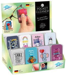 WEDO Brillen-Putztuch PocketCleaner, 32er Display