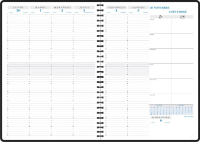 EXACOMPTA Agenda de bureau Consultations 29 S, 2027, bleu