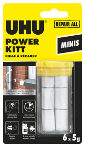 UHU Colle à modeler bicomposant REPAIR ALL POWER KITT MINIS