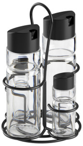 metaltex Ménagère Spice Line, 5 pièces, noir