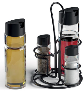 metaltex Ménagère Spice Line, 5 pièces, noir