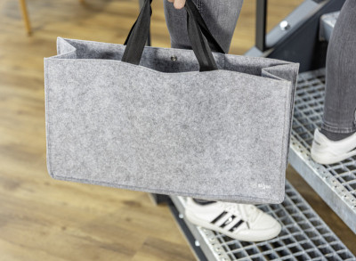 sigel Business-Filztasche Desk Sharing Bag Basic L, hellgrau