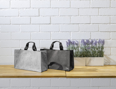 sigel Business-Filztasche Desk Sharing Bag Basic L, hellgrau