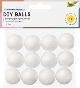 folia Boule en polystyrène M, diamètre: 50 mm, blanc
