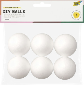 folia Boule en polystyrène M, diamètre: 50 mm, blanc