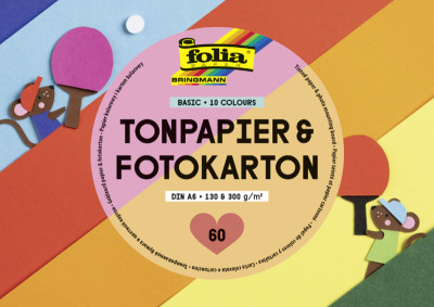 folia Bloc papier de couleur et de carton BASIC, A6