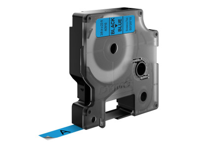 Dymo : 9MMX7M-TAPE BLACK / BLUE .