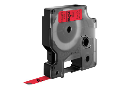 Dymo : 9MMX7M-TAPE BLACK / RED .