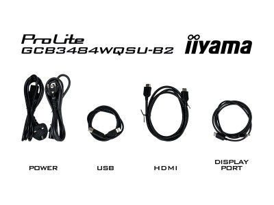 Iiyama : 34IN CV VA QHD 450CD/ 2HDMI/DP/4USB/2USB-C/HP/HAS