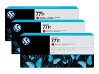 HP : cartouche encre No 771C 3-pack CHROMATIC Rouge DesignJet 775-ML