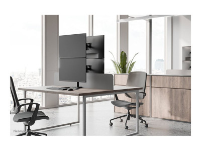 Neomounts : DS45-600BL2V DUAL MONITOR STAND - 10-32IN - 0-9 KG19 8 LBS (2X)