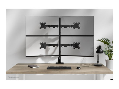 Neomounts : DS60-600BL2-2 QUADRUPLE MONITOR ARM - 10-32IN - 0-8 KG17 6 LBS (