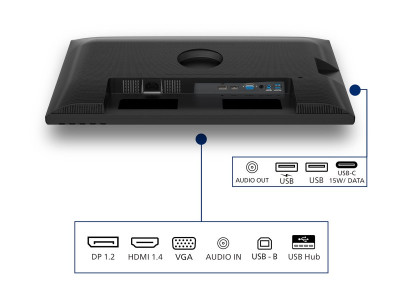 Philips : 24IN IPS FHD 300CD/ HDMI/VGA/DP/4USB/USB-B/HP/HAS